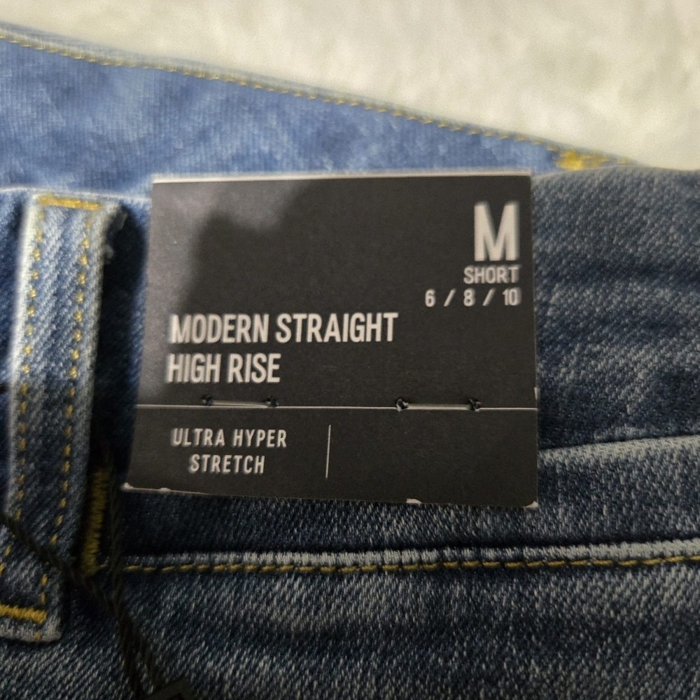 Express Jeans Modern Straight Mid Rise M Short Brand New - Picture 6 of 8